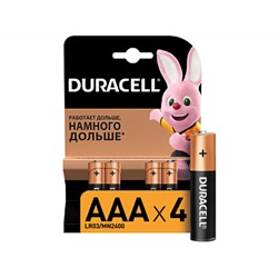 Батарейка Duracell LR03-4BL BASIC CN (48/192/29184) (цена за 1 шт.)