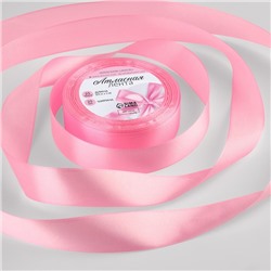 Лента атласная, 25 мм × 23 ± 1 м, цвет нежно-розовый №124