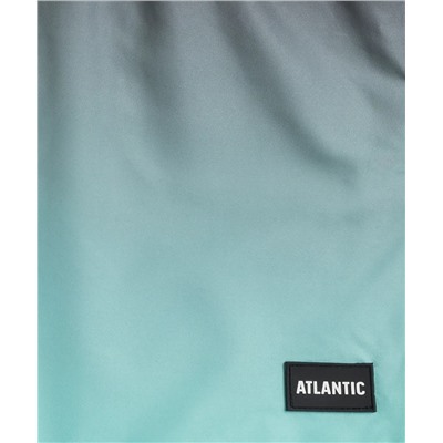 Пляжные шорты мужские Atlantic, 1 шт. в уп., полиэстер, черные + зеленые, KMB-217