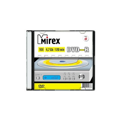 DVD-R Mirex 4,7 Гб 16x Slim case