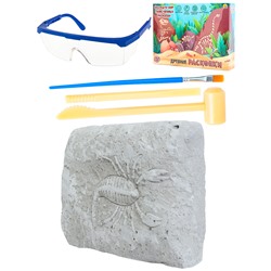 Набор археолога "Скорпион" камень,4 инструмента,книжка,очки, маска, в коробке И-5870 в Самаре