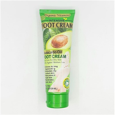 WOKALI  Крем для ног FOOT CREAM Oil AVOCADO с экстрактом АВОКАДО  120мл  (WKL-703)