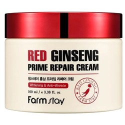 Крем для лица с экстрактом красного женьшеня FarmStay Red Ginseng Prime Repair Cream, 100ml