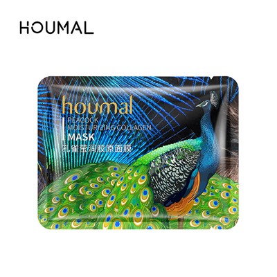 Тканевая маска для лица с коллагеном Houmal Peacock Moisturizing Collagen Mask, 25 гр