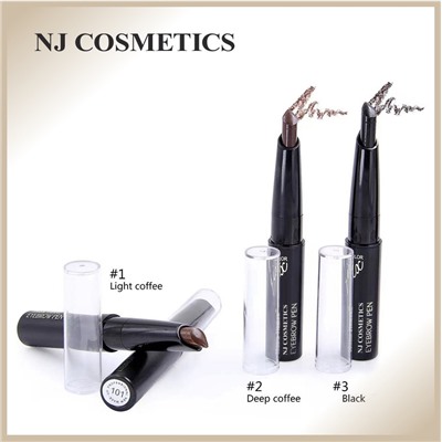 NJ Cosmetics/ Карандаш для бровей, тон 101 light coffe