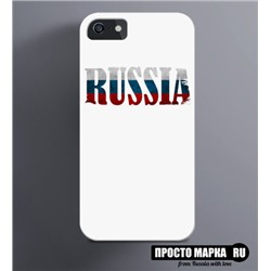 Чехол на iPhone с Надписью Россия