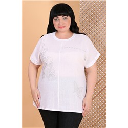 Блуза больших размеров белая