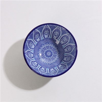 Миска керамическая Доляна «Мавлон», 150 мл, d=9,5 см, цвет синий