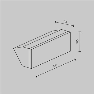 Бра Outdoor O436WL-L20GF3K, 20Вт, 30х11,3х10 см, LED, 1600Лм, 3000К, цвет графит