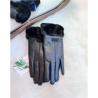 Перчатки Fashion Gloves с меховой опушкой/эко кожа