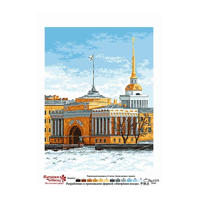 Рисунок на канве МАТРЕНИН ПОСАД арт.37х49 - 1151 Набережная Санкт-Петербурга