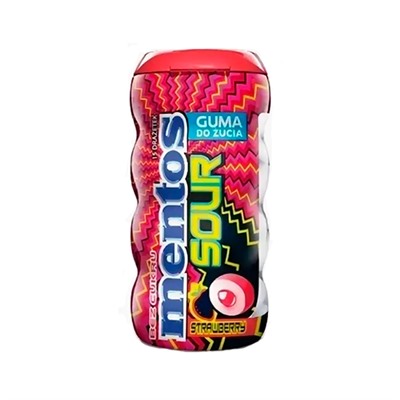 Жевательная конфета Mentos Sour Strawberry 30гр.