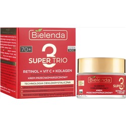 BIELENDA SUPER TRIO RETINOL+VIT C+KOLAGEN Глубоко восстанавливающий крем п/морщин 70+ день/ночь