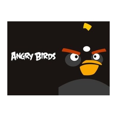 Обложка для паспорта "Angry Birds" черная птица