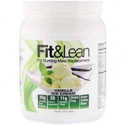 Fit & Lean, Fit & Lean, Fat Burning Meal Replacement, Vanilla Ice Cream, 0.97 lb (440 g)