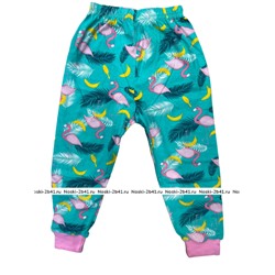Янтекс-Саша, Пижамные брюки для девочек бирюзовые Фламинго 2 шт. Арт.ПБ1
