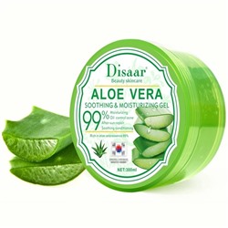 DISAAR  Гель для лица и тела ALOE VERA 99% Увлажняющий, Успокаивающий АЛОЭ  300мл  (банка)  (DS-332-1)