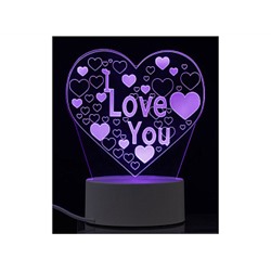 Светильник декоративный Energy EN-NL 23 3D сердце с надписью I LOVE YOU