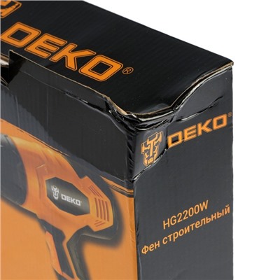 УЦЕНКА Фен технический DEKO HG2200W, 2200 Вт, 300/500 л/мин, 350/600 °С, 3 насадки