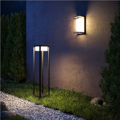 Бра Outdoor O021WL-L10B4K, 10Вт, 15,2х11,5х26,5 см, LED, 420Лм, 3000К, цвет чёрный