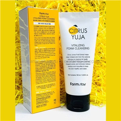 Пенка для умывания FarmStay Citrus Yuja Vitalizing Foam Cleansing 100ml (13)