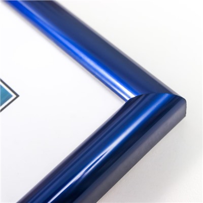 Фоторамка пластик "Радуга" 15х21 см, синий металлик