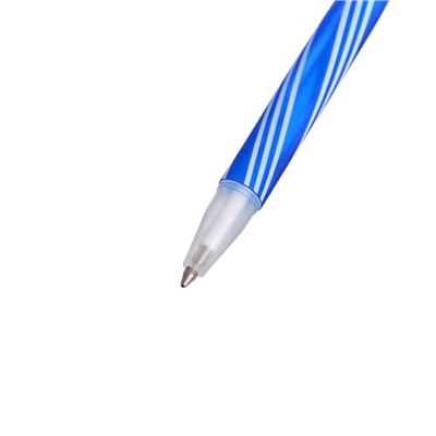 УЦЕНКА Набор ручек шариковых, 0.5 мм, 4 штуки "Спираль", стержень синий, флуоресцентный корпус, МИКС, плохо пишет