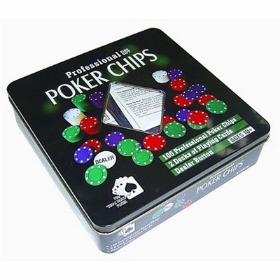 Набор для покера 100 фишек с картами