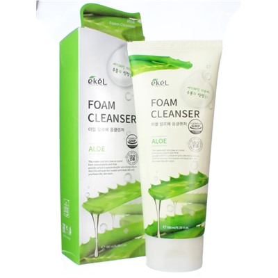 Ekel Пенка для умывания с экстрактом алоэ - Aloe foam cleanser, 180мл