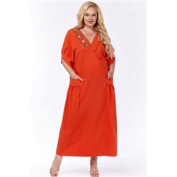 Платье  Viola Style артикул 01071 красно-оранжевый