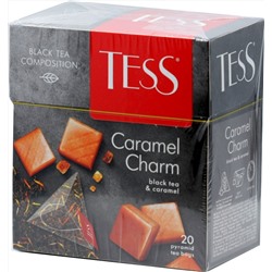 TESS. Pyramids Collection. CARAMEL CHARM (черный) карт.пачка, 20 пирамидки