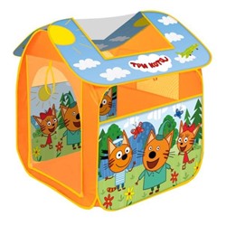 Палатка детская игровая Три Кота 83х80х105см, в сумке Играем вместе в кор.24шт