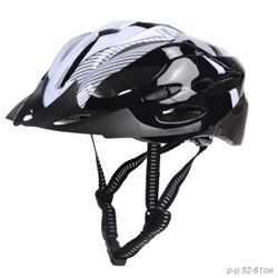 Шлем защитный. 52-61см / Yan-0789BW / уп 24 / черный-белый