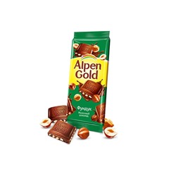 Шоколад Alpen Gold молочный с фундуком 90гр