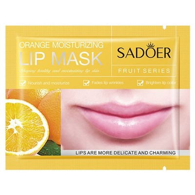 SADOER  Патчи для губ Fruit Series ORANGE Moisturizing  8г  (SD-93585)  БЕЗ ПЕРЕВОДА !