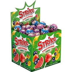 «Strike», карамель на палочке «Ягодно-фруктовый микс», 11 г (упаковка 50 шт.)