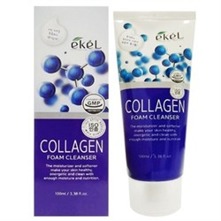 Антивозврастная пенка для умывания Ekel Collagen Foam Cleanser, 100мл