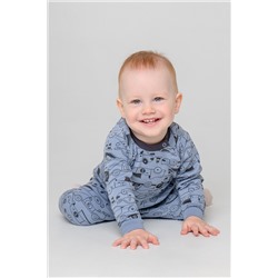 брюки для новорожденных  К 4718/быстрые машинки на серо-голубом
