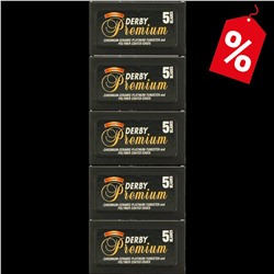 Лезвия для бритья классические двусторонние Derby Premium 5шт. (5X5шт. =25 лезвий) (Pillar Box.)