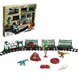 Железная дорога «Дино поезд», дым, динозавры, на батарейках, уценка