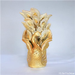 Статуэтка ваза Павлин 24x13,5 см / W2015-1 /уп 24/золото