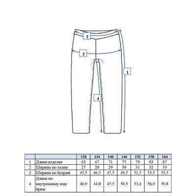 Брюки трикотажные для девочек