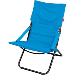 Кресло-шезлонг складное с мягким матрасом Haushalt синий до 120кг HHK4/B "НИКА"