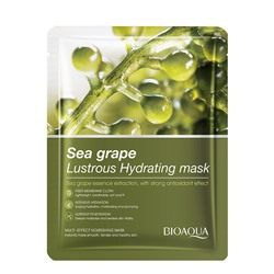 Тканевая маска для лица с морским виноградом Bioaqua Sea Grape Lustrous Hydrating mask, 25 г