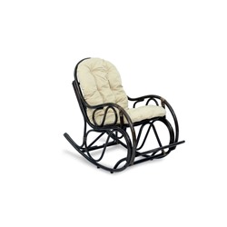 Кресло-качалка "Маргонда" каркас коричневый, сиденье бежевое, 140 х 58 х 105 см