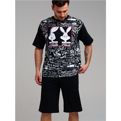 Пижама для мужчин PlayToday: футболка и шорты, размер S