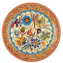 Ляган 42см, плоский Риштанская керамика Турецкий