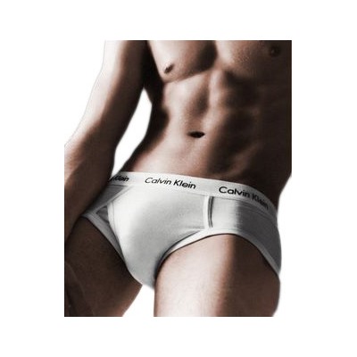 Брифы Calvin Klein 365 белые с белой резинкой A082