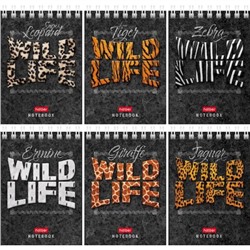 Блокнот на спирали А7 60л клетка "Wild Life" (081163) Хатбер