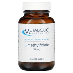 Metabolic Maintenance, L-метилфолат, 10 мг, 90 капсул